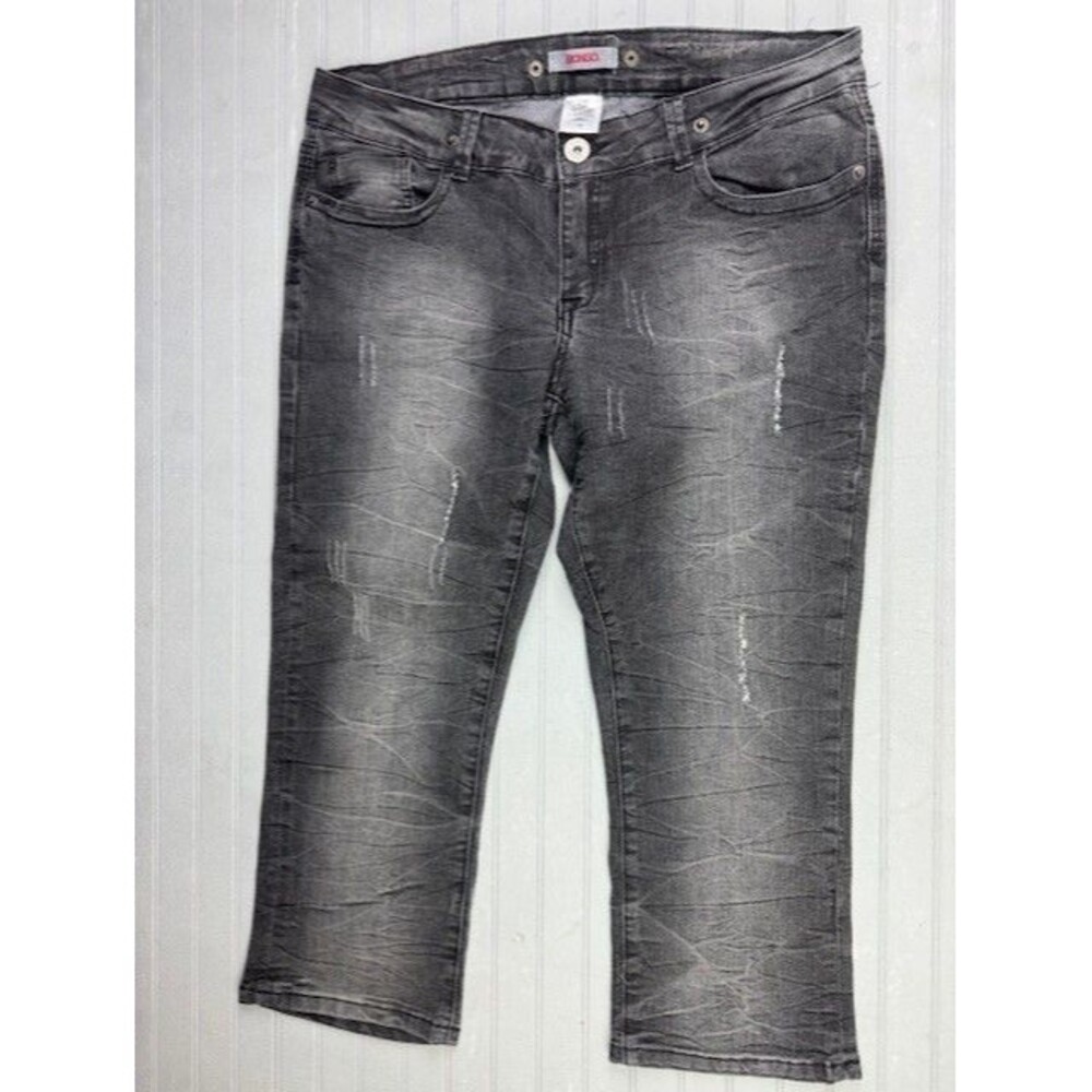 Bongo Size 13 Womens Jeans Crop Black Low Rise Stretch